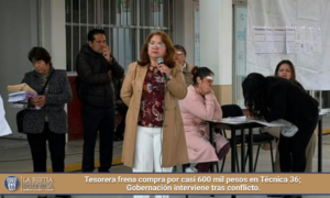 Tesorera frena compra por casi 600 mil pesos en Técnica 36; Gobernación interviene tras conflicto.
