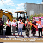 Presidenta Rocío Meléndez Pluma impulsa la rehabilitación de la calle Francisco I. Madero.