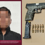 Detiene SSC a sujeto por portación de arma de fuego y lesiones.