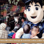 Policía Nico lleva mensaje de inclusión a niñas y niños de Cuauhtelulpan.