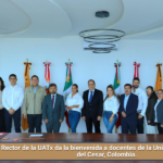 Rector de la UATx da la bienvenida a docentes de la Universidad Popular del Cesar, Colombia.