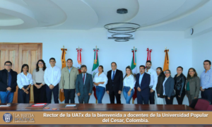 Rector de la UATx da la bienvenida a docentes de la Universidad Popular del Cesar, Colombia.