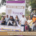 Zacatelco impulsa obras de pavimento y agua potable en la Sección Cuarta.