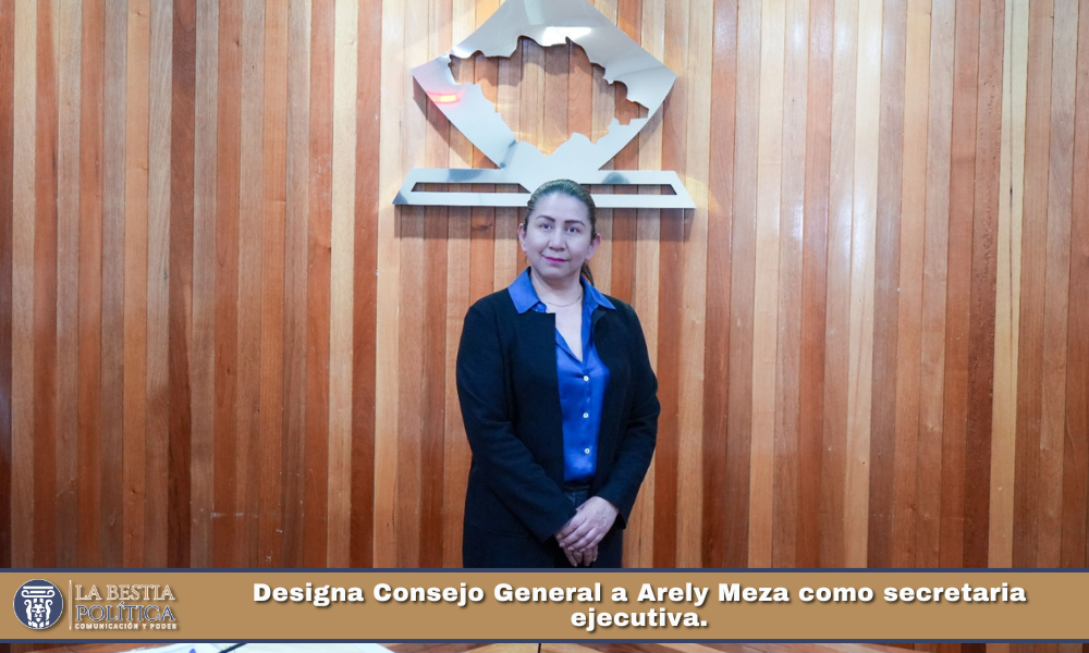 Arely Meza Granados fungirá como secretaria ejecutiva del Consejo General del ITE del 6 de septiembre de 2026 al 30 de noviembre de 2029.