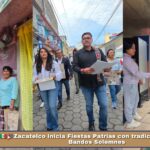 🇲🇽🎉Zacatelco inicia Fiestas Patrias con tradicional Pega de Bandos Solemnes