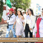 Nopalucan anuncia fiestas patrias con la tradicional pega de Bandos Solemnes.