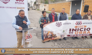 Arranca repavimentación de avenida Hidalgo en Apizaco con inversión superior a 2.2 mdp.