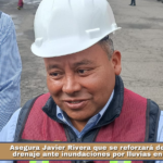Asegura Javier Rivera que se reforzará desazolve y drenaje ante inundaciones por lluvias en Apizaco.