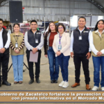 Gobierno de Zacatelco fortalece la prevención de la extorsión con jornada informativa en el Mercado Municipal.