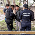 Atienden Protección Civil y Policía de la capital caída de una persona al río Zahuapan.