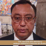 SSC descarta alza delictiva y atribuye violencia a consumo de alcohol.