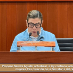 Propone Sandra Aguilar actualizar la ley contra la violencia hacia las mujeres tras creación de la Secretaría del ramo.
