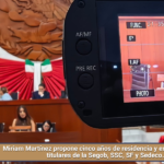 Miriam Martínez propone cinco años de residencia y experiencia para titulares de la Segob, SSC, SF y Sedeco.