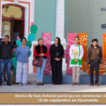 Barrio de San Antonio participa en ceremonia cívica del 10 de septiembre en Huamantla.
