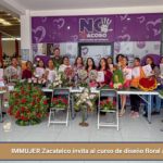 IMMUJER Zacatelco invita al curso de diseño floral a bajo costo.