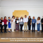 IMMUJER Zacatelco fortalece la capacitación para el autoempleo con curso de globoflexia y decoración con globos.