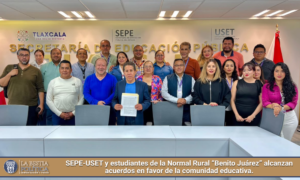 SEPE-USET y estudiantes de la Normal Rural “Benito Juárez” alcanzan acuerdos en favor de la comunidad educativa.