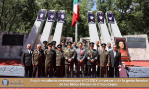 Segob encabeza ceremonia por el CLXXIX aniversario de la gesta heroica de los Niños Héroes de Chapultepec.