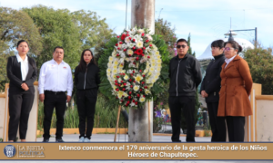 Ixtenco conmemora el 179 aniversario de la gesta heroica de los Niños Héroes de Chapultepec.