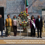 Huamantla honra con orgullo la memoria de los Niños Héroes de Chapultepec con ceremonia en el barrio de San Sebastián.