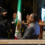 Encabeza Javier Rivera Bonilla, ceremonia cívica y festejos del CCXVI aniversario del Grito de Independencia en Apizaco.