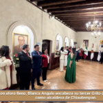 Con aforo lleno, Blanca Angulo encabeza su tercer Grito de Independencia como alcaldesa de Chiautempan.