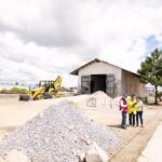 Salvador Santos Cedillo supervisa avances del nuevo museo de la ciudad de Huamantla.