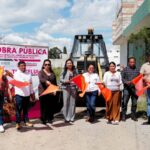 Rocío Meléndez Pluma impulsa inicio de obra en la colonia Tezoquipan.