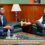 Alfonso Sánchez García retoma agenda de trabajo al frente del Ayuntamiento de Tlaxcala.