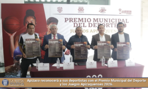 Apizaco reconocerá a sus deportistas con el Premio Municipal del Deporte y los Juegos Apizaquenses 2026.