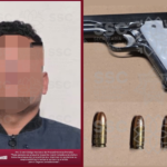 Detiene SSC a sujeto por portación ilegal de arma de fuego en Tetlatlahuca.
