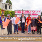 Rocío Meléndez Pluma impulsa obras de infraestructura sanitaria en La Magdalena Tlaltelulco.