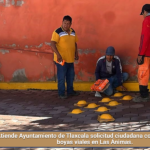Atiende Ayuntamiento de Tlaxcala solicitud ciudadana con colocación de boyas viales en Las Ánimas.