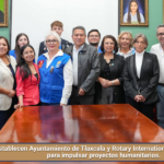 Establecen Ayuntamiento de Tlaxcala y Rotary International acercamiento para impulsar proyectos humanitarios.