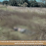 Policía de Chiautempan halla a masculino sin vida en Cuahuixmatlac; tenía ficha de búsqueda en Puebla.
