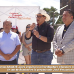 Giovani Montiel López impulsa la infraestructura educativa con la construcción de una techumbre en la preparatoria José Vasconcelos EMSAD.