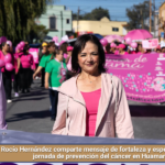 Rocío Hernández comparte mensaje de fortaleza y esperanza durante jornada de prevención del cáncer en Huamantla.