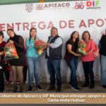 Gobierno de Apizaco y DIF Municipal entregan apoyos a 180 familias de Santa Anita Huiloac.