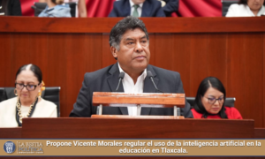 Propone Vicente Morales regular el uso de la inteligencia artificial en la educación en Tlaxcala.