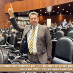 Recaudación histórica por 10.6 billones de pesos para el ejercicio de ingresos 2027: Ray Vázquez Conchas.