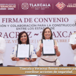 Tlaxcala y Veracruz firman convenio para coordinar acciones de seguridad.