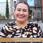 Cumple Blanca Angulo: Parque Hidalgo recibe nuevos árboles y plantas.