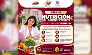 Gobierno de Ixtenco ofrece consultas nutricionales gratuitas a través del SMDIF.