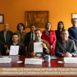 Huamantla y la Universidad del Valle de Tlaxcala firman convenio de colaboración para fortalecer la educación y la vinculación institucional.