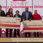 Entrega Gobierno de Apizaco 59 tinacos y 160 calentadores solares a 200 familias.