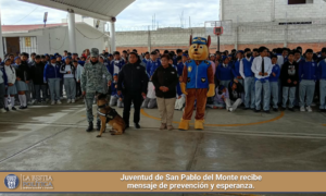 Juventud de San Pablo del Monte recibe mensaje de prevención y esperanza.