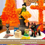 Ayuntamiento de Tlaxcala honra la memoria de los fieles animalitos con una emotiva ofrenda.