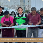 Inaugura Lucía Arce obras en comunidad de San Sebastián Xolalpan.
