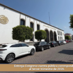 Entrega Congreso cuenta pública correspondiente al tercer trimestre de 2026.