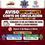 Gobierno de Ixtenco informa corte de circulación por carrera de Día de Muertos Ye Pä y Dü 2026.